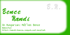 bence mandi business card